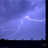 Lightning over Wolverton cricket and tennis club