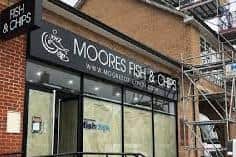 Moores fish and chips shop has been ramraided on Newton Leys