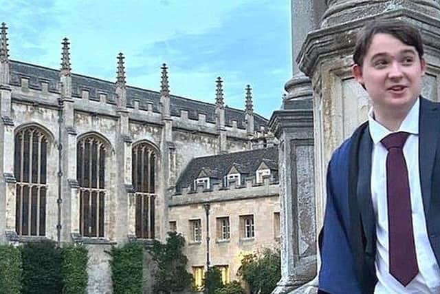 George Baldock, studying at Cambridge University, wants to give hope to other youngsters who are in Pupil Referral Units in Milton Keynes and elsewhere