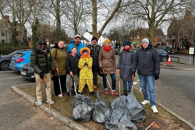 More than a dozen bags of rubbish were collected during the community litter pick campaign