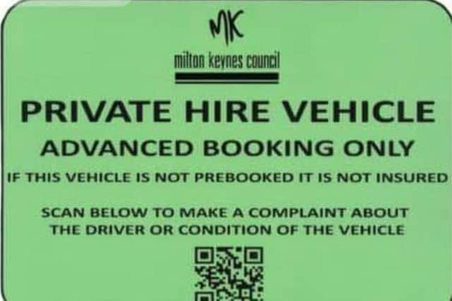 The driver was not licensed to drive private hire vehicles in Milton Keynes