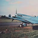 colourised 1940s photograph of a PRU Spitfire