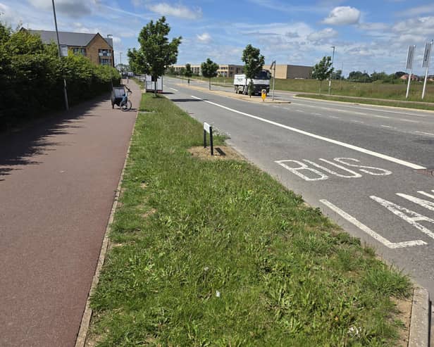 The bus lanes on the Whitehouse estate, which receive little or no use due to the lack of services through the area