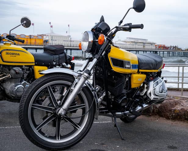 Bikes are often seen lining the seaside at coastal locations.