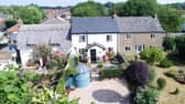 An outside and aerial view of this three-bed period cottage, now on sale on Vicarage Road in Bradwell