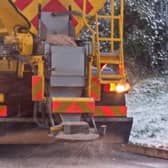 Rock salt is spread by gritters