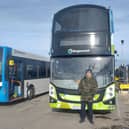 Robert Cook with a Stagecoach East bus