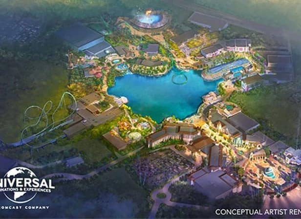 How the new Bedford borough-based Universal Studios UK theme Park might look. Copyright: Universal Destinations and Experiences