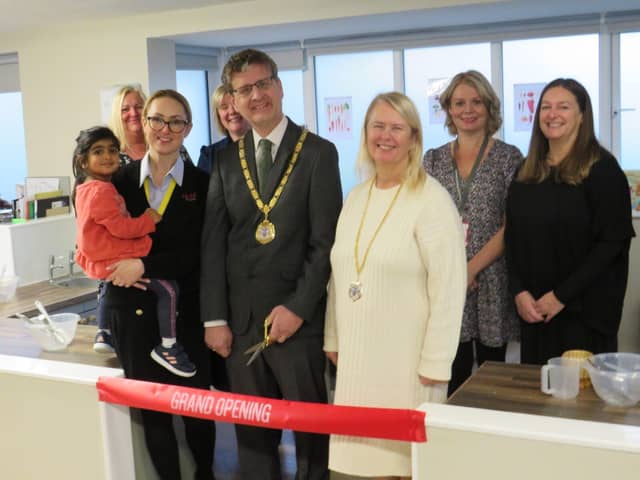 Milton Keynes Mayor Councillor, Mick Legg and Childbase Partnership colleagues 