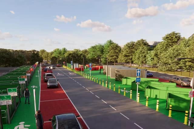 An artist's impression of how the new tips will look in Milton Keynes