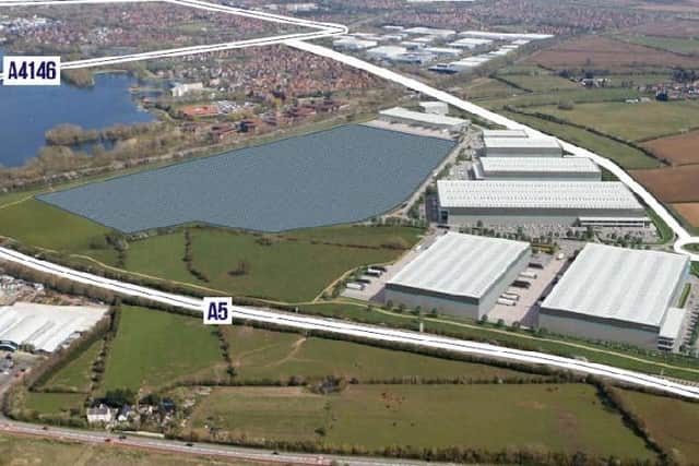 This is how the new warehouses will look at South Caldecotte in Milton Keynes
