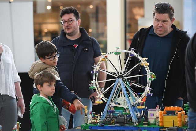 A moving LEGO big wheel proved a fascinating exhibit