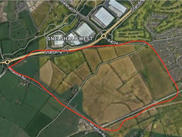 The map shows where the new 1,795-home Salden Park development will be in Milton Keynes