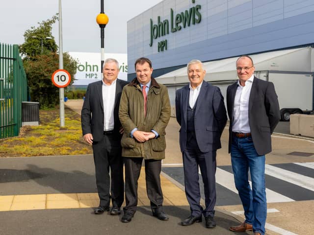 Minister for Employment Guy Opperman MP visited John Lewis's Magna Park distribution centre in Milton Keynes on Monday