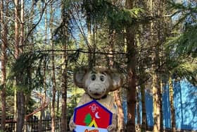 Gulliver’s mascot, Gully Mouse, shows off the new Beaver Scout ‘My Outdoor Challenge’ badge.