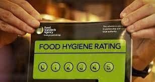 Look out for a food hygiene ratings poster which should be displayed at all premises providing food