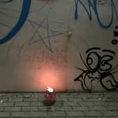 The devil worship graffiti has appeared in underpasses in Milton Keynes