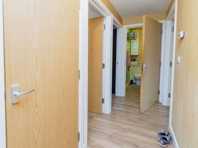 The two-bed flat has everything needed for a first home.