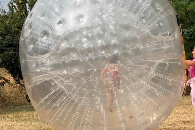 Zorb balls were among the activities on offer during the Milton Keynes Play Association's summer holiday programme