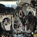 The flat in Glebe Farm, Milton Keynes, was destroyed by an electrical fire
