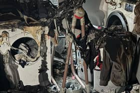 The flat in Glebe Farm, Milton Keynes, was destroyed by an electrical fire