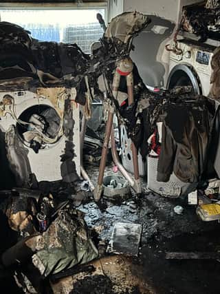 The flat in Glebe Farm, Milton Keynes, was destroyed by an electrical fire