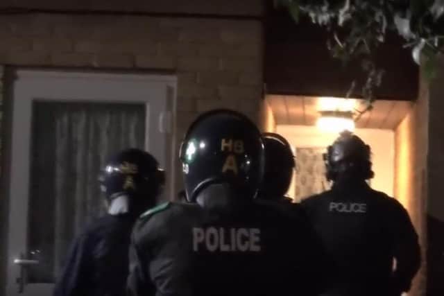 Police raid one of the addresses in MK