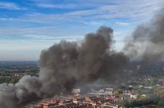 People have been warned to keep windows close due to the smoke