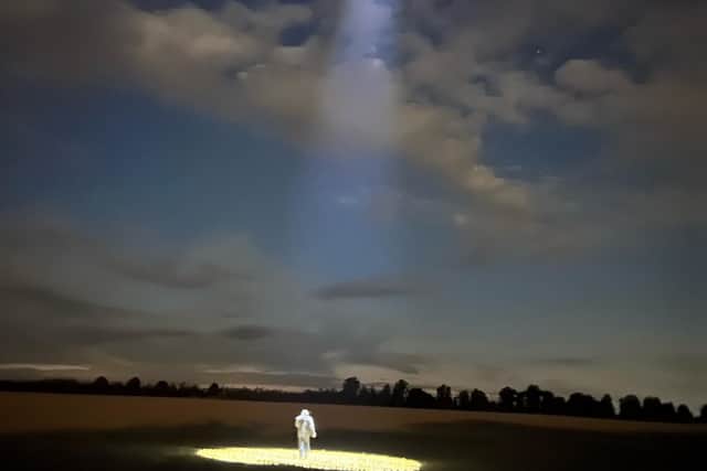 Is it an alien invasion> No, it's a police drone.