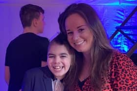 Shayen, who died of a GBM in September 2020, with mum Niki.