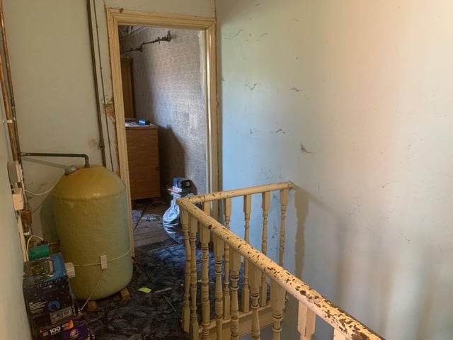 The upstairs landing