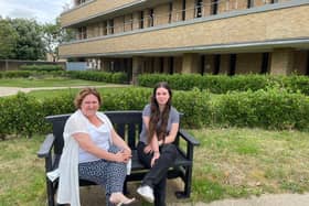 Ousedale School student Hannah Mascall pictured with MK City Councillor Jane Carr, Cabinet Member for Tackling Inequalities.