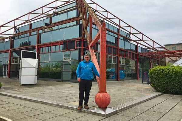 Mark Rawlins pictured at The Point where the shop Willen Hospice shop wll be  located