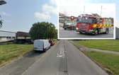 Firefighters are currently battling a large blaze in Bradville in Milton Keynes