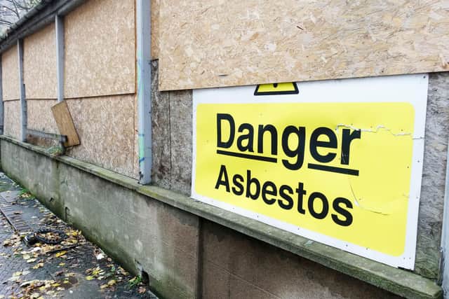 Asbestos Danger sign