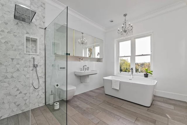 One of the bathrooms