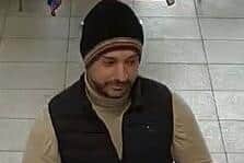 Police would like to speak to this man in connection with the Olney theft