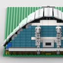 The iconic front of the Xscape building in MK. Image: Kaiser, LEGO