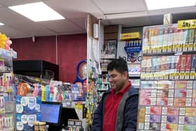 Raj in his Londis shop at Galley Hill