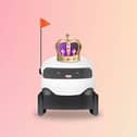 People can chose to have a royal robot delivery in MK to mark the coronation from today (Thursday)