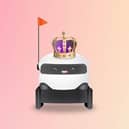 People can chose to have a royal robot delivery in MK to mark the coronation from today (Thursday)