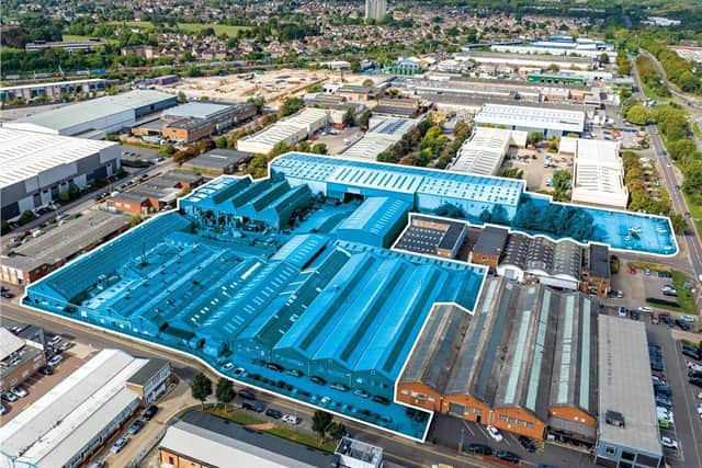 The huge premises are on Denbigh industrial estate in Bletchley
