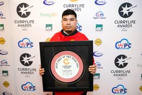 Abu Shohid, owner of Mowgli's@The Bell, at the awards ceremony