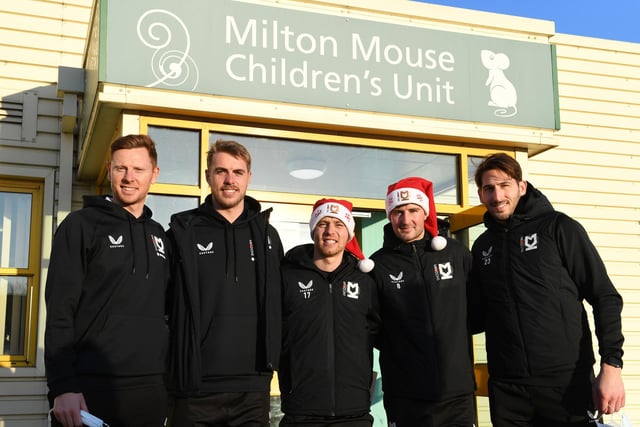 David Martin, Jack Tucker, Dan Kemp, Ethan Robson and Franco Ravizzoli visited the ward