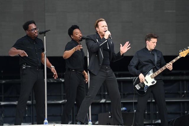 Olly Murs supported Take That's twelfth concert tour with fans treated to classics including Everything Changes, Sure, Shine and A Million Love Songs.