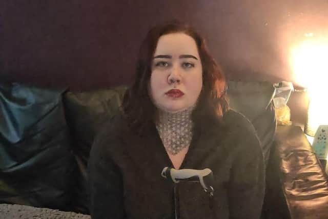 Disabled Amy Ward, 27, has not been able to leave her top floor Milton Keynes flat for four years