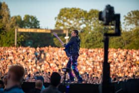 Muse on stage at the National Bowl in Milton Keynes on Sunday, June 25, 2023. Photo by David Jackson.