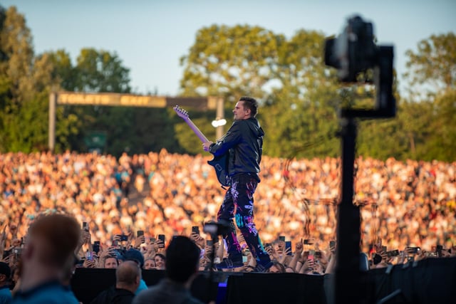 Muse on stage at the National Bowl in Milton Keynes on Sunday, June 25, 2023. Photo by David Jackson.