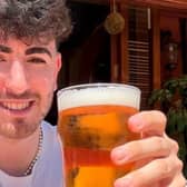 Callum Ryan enjoyed his budget pint in the Spanish sunshine