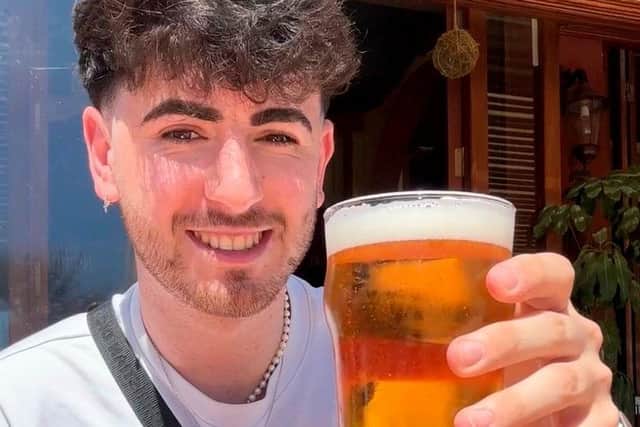 Callum Ryan enjoyed his budget pint in the Spanish sunshine